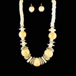 Glossy Bead Necklace Set