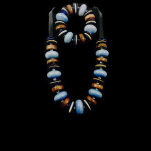 Multi-Colored Wooden Necklace & Bracelet Set