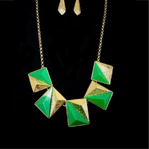 Retangular Necklace Set