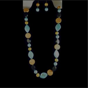 Wooden Bead Necklace Set