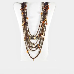Fabric Beaded Necklace