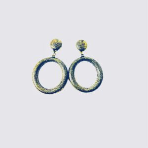 Screw Back Dangle Hoop Earrings