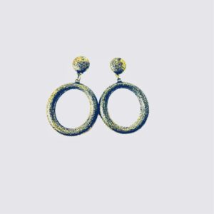 Screw Back Dangle Hoop Earrings