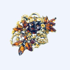 Stunning Crystal Rhinestone Brooch Pin