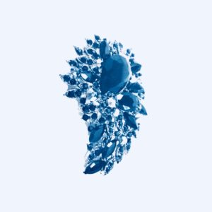 Paisley Rhinestone Brooch Pin