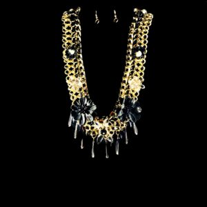 Stunning Large Flower Statement Necklace Set