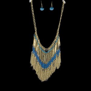Glam Fringe Necklace Set