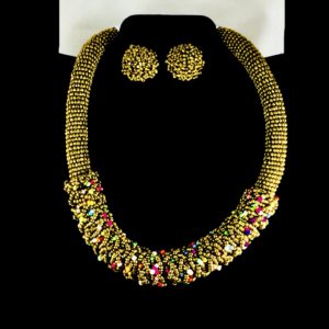 Beaded Crochet Rope Necklace Set