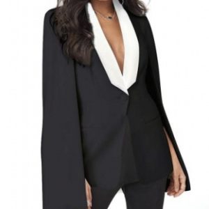 Soft Shawl Collar Cape  Blazer