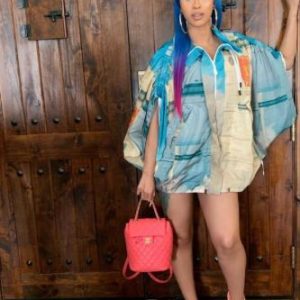 Multi-color Turndown Collar Zippered  Jacket