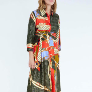 Fitted Tie Wrap Shirt Dress